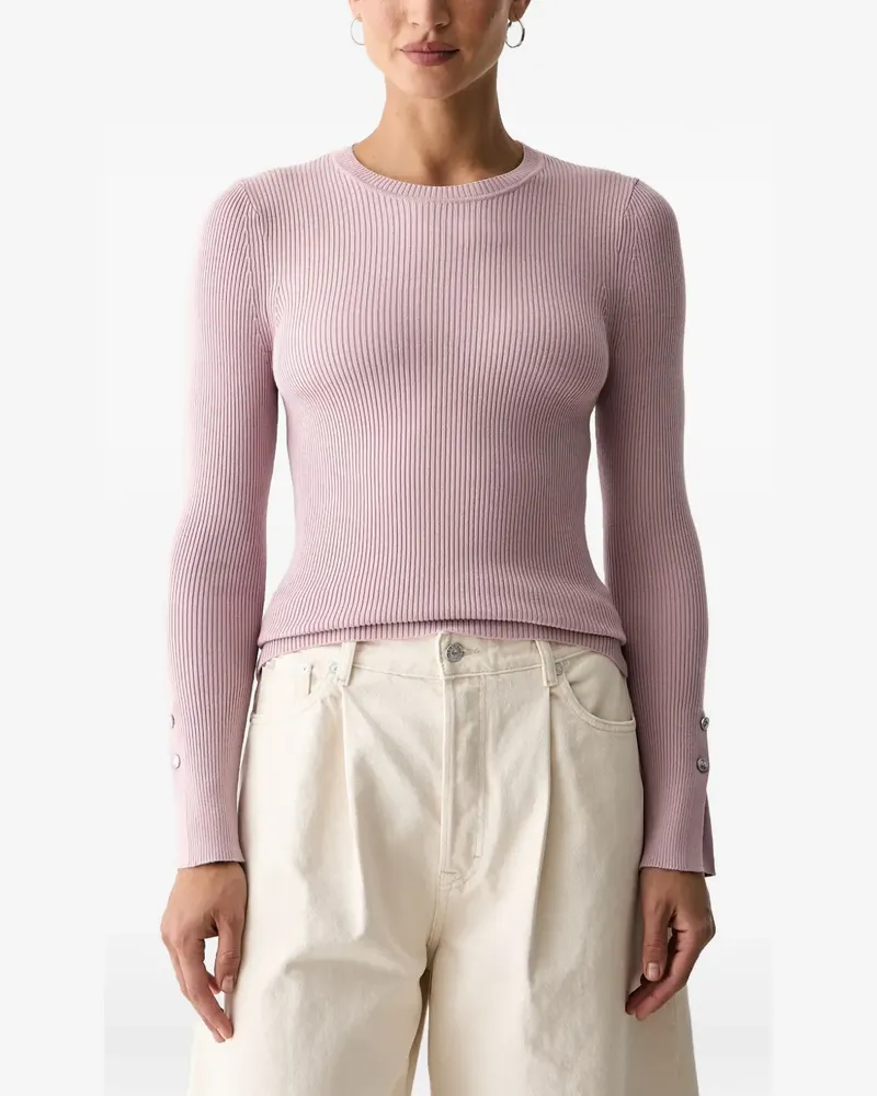 Guess Ellie Pullover mit geripptem Strick - Rosa Rosa