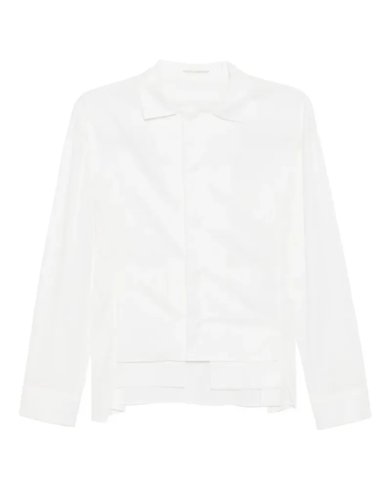 Yohji Yamamoto panelled cotton shirt - Weiß Weiß