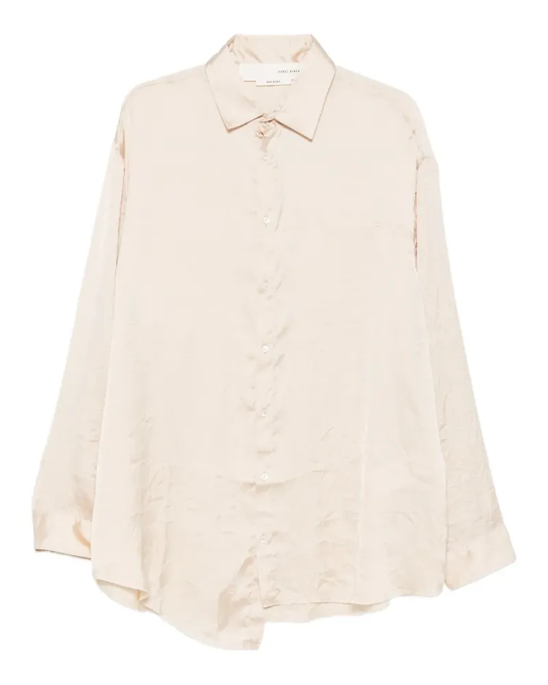 Isabel Benenato crinkled shirt - Nude Nude