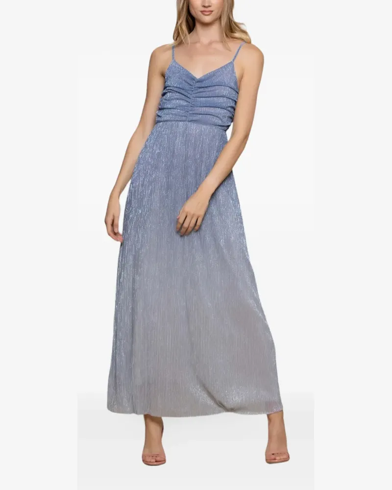 Kocca Gerafftes Margot Maxikleid - Blau Blau