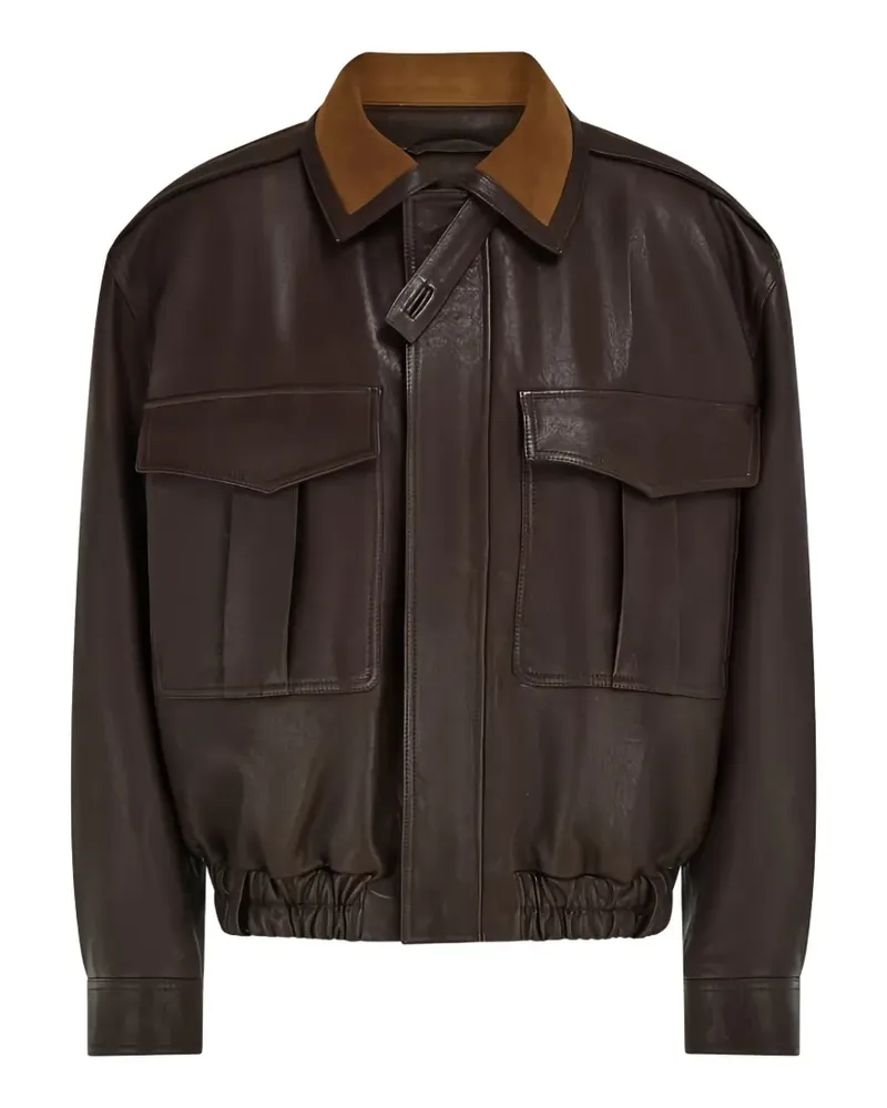 Ferragamo Blouson aus Nappaleder - Braun Braun