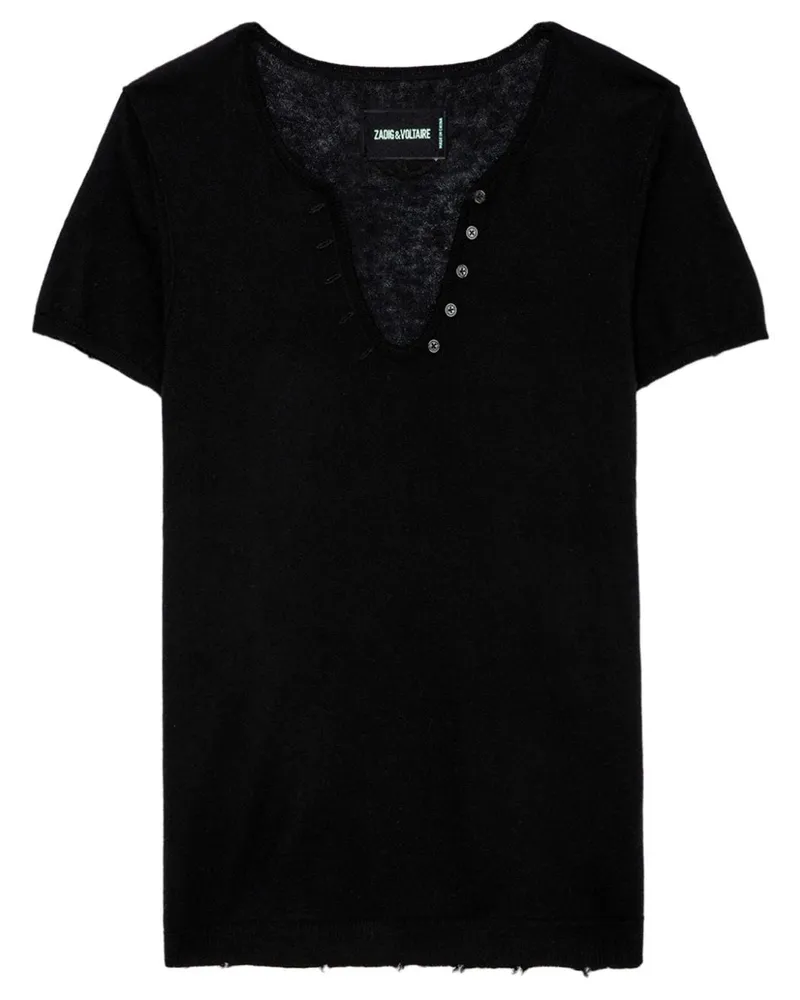 Zadig & Voltaire Celsy Oberteil aus Kaschmir - Schwarz Schwarz