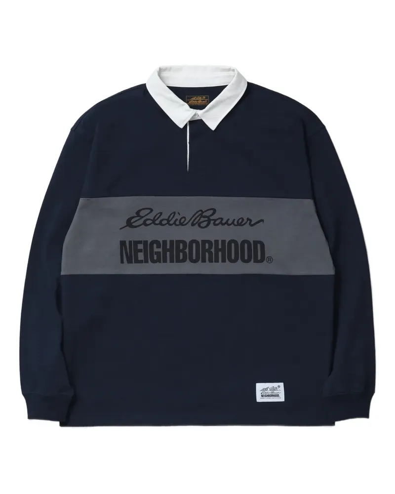 Neighborhood long-sleeve panelled shirt - Blau Blau