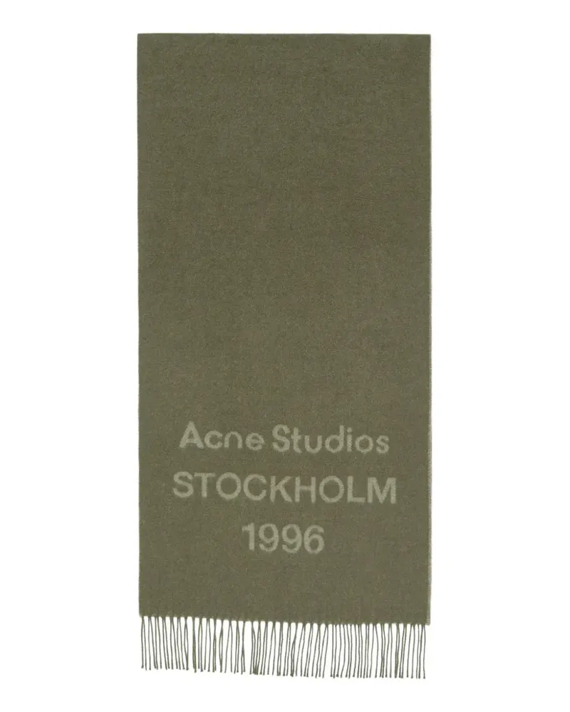 Acne Studios Schal mit Logo-Verzierung - Grün Grün