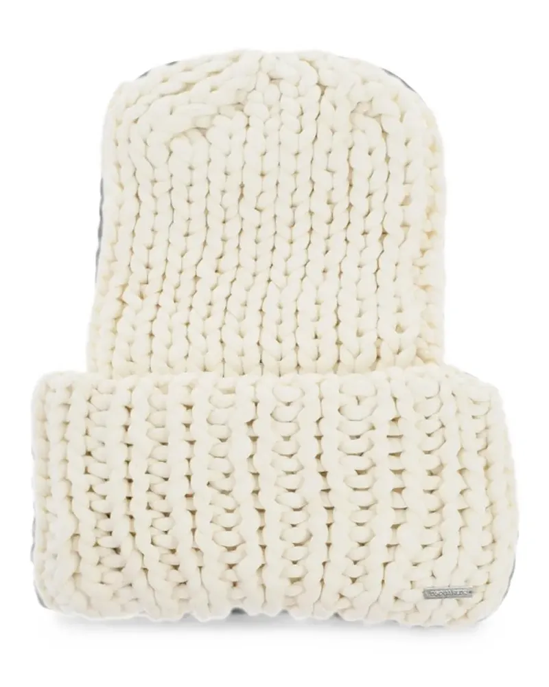 Dsquared2 logo-plaque beanie - Weiß Weiß