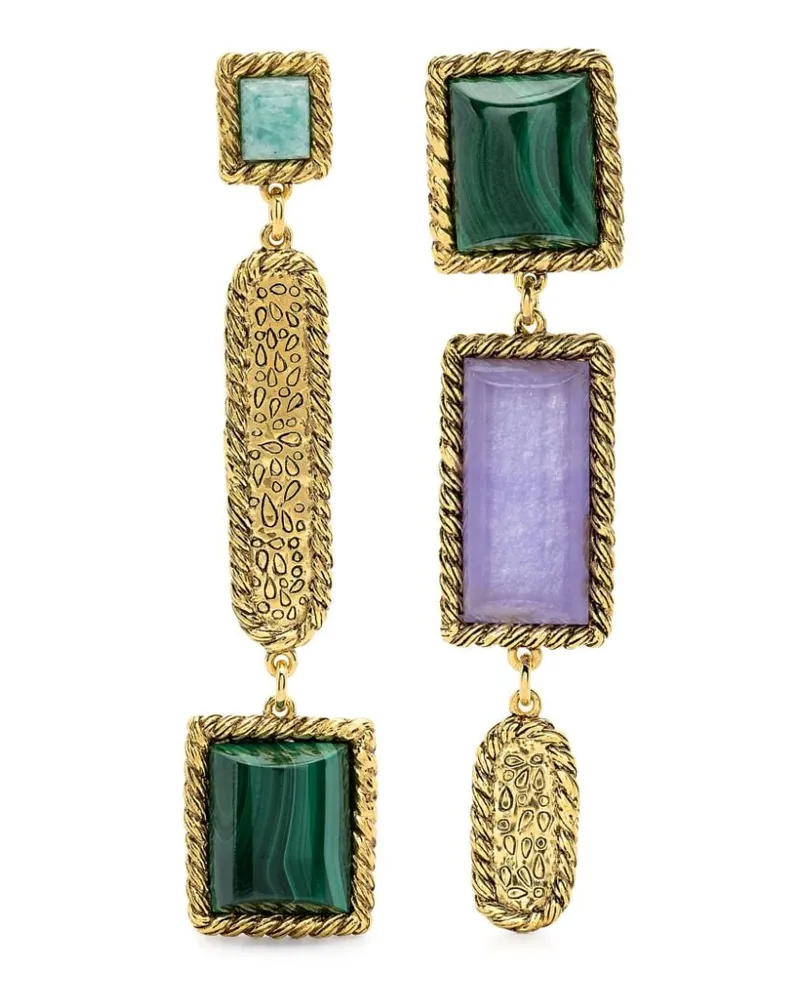 Aurélie Bidermann Malli asymmetric drop earrings Gold