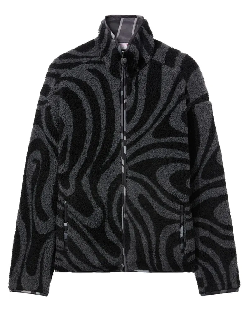 Emilio Pucci Bomberjacke mit Marmormuster - Schwarz Schwarz