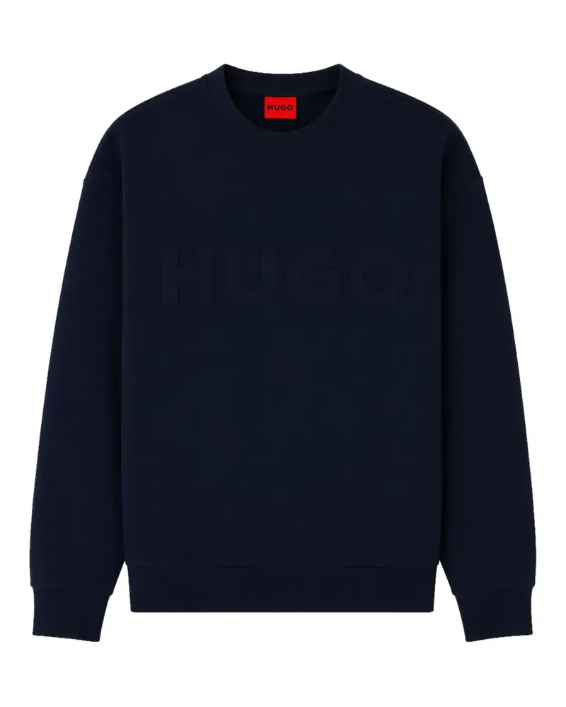 HUGO BOSS Sweatshirt mit Logo-Prägung - Blau Blau