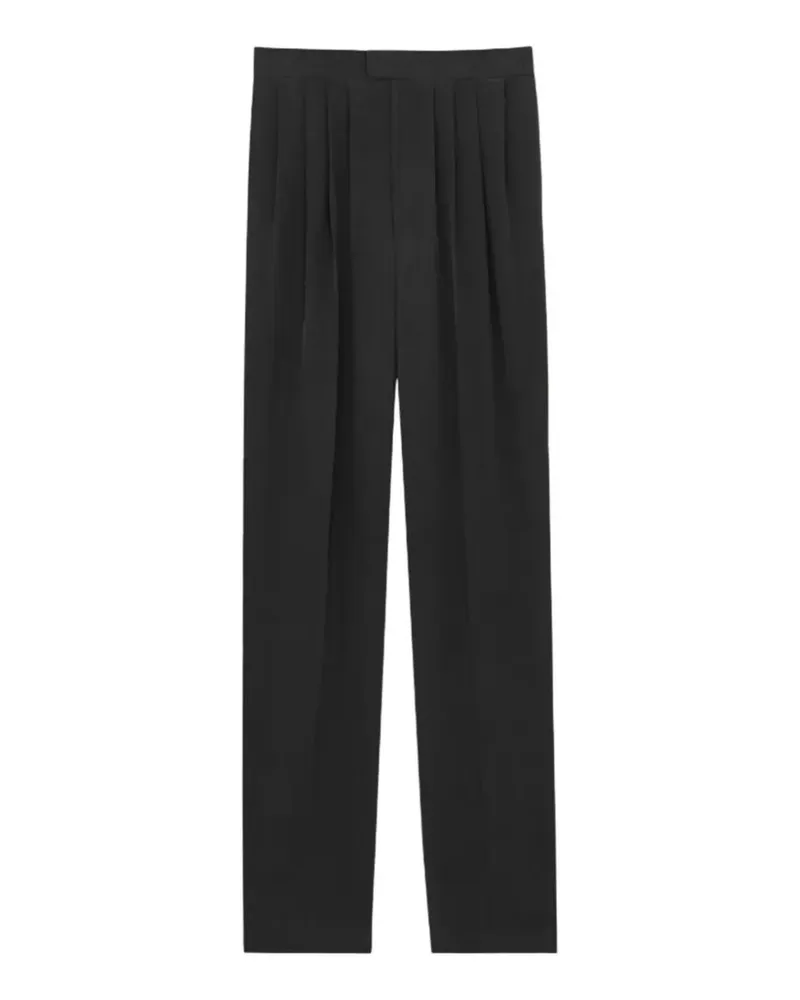Saint Laurent Taillenhose mit Bundfalten - Schwarz Schwarz
