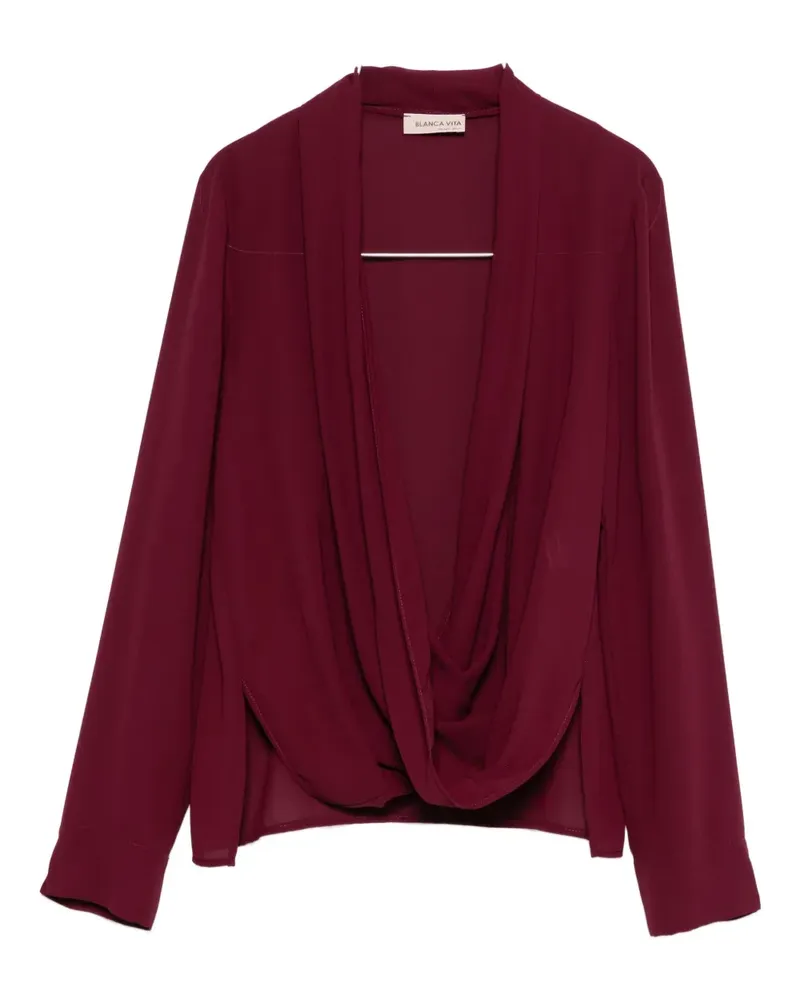 Blanca draped-neckline top - Rot Rot