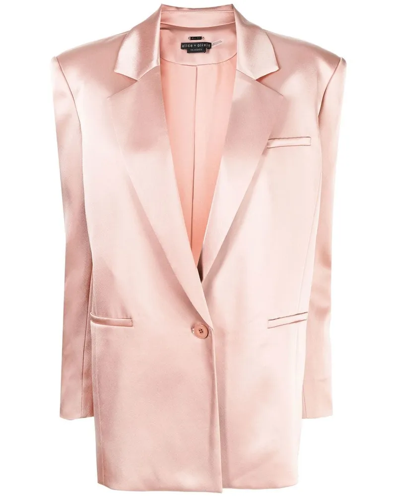 Alice + Olivia Blazer aus Satin Rosa