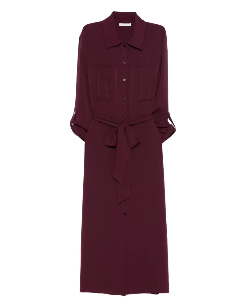 Patrizia Pepe pocket belted midi dress - Violett Violett