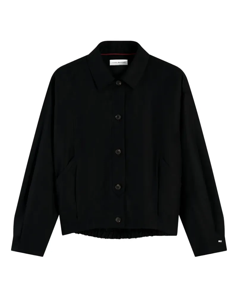 Tommy Hilfiger elasticated-hem button-up jacket - Schwarz Schwarz