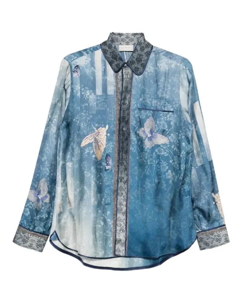 Pierre-Louis Mascia Aloe printed shirt - Blau Blau