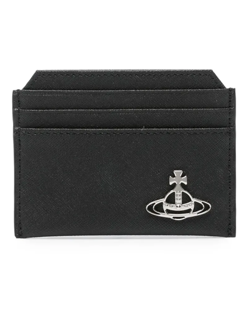 Vivienne Westwood Kartenetui mit Reichsapfel-Schild - Schwarz Schwarz