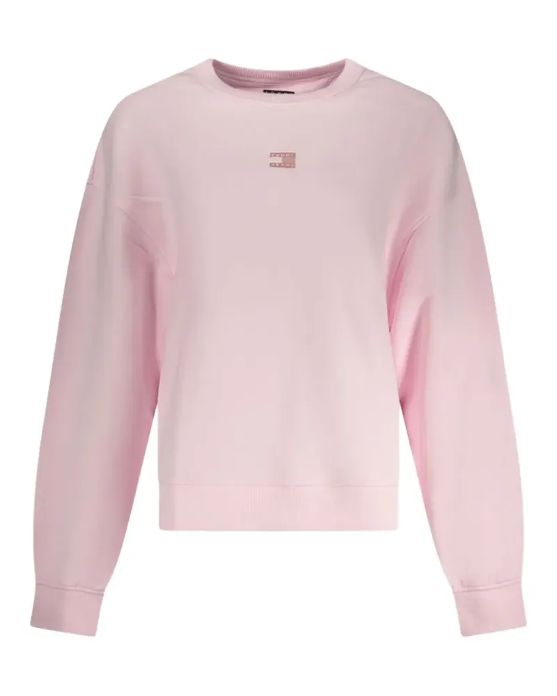 Tommy Hilfiger crew neck logo-patch sweatshirt - Rosa Rosa