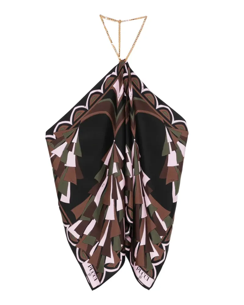 Emilio Pucci Oberteil mit Baiadera-Print - Schwarz Schwarz