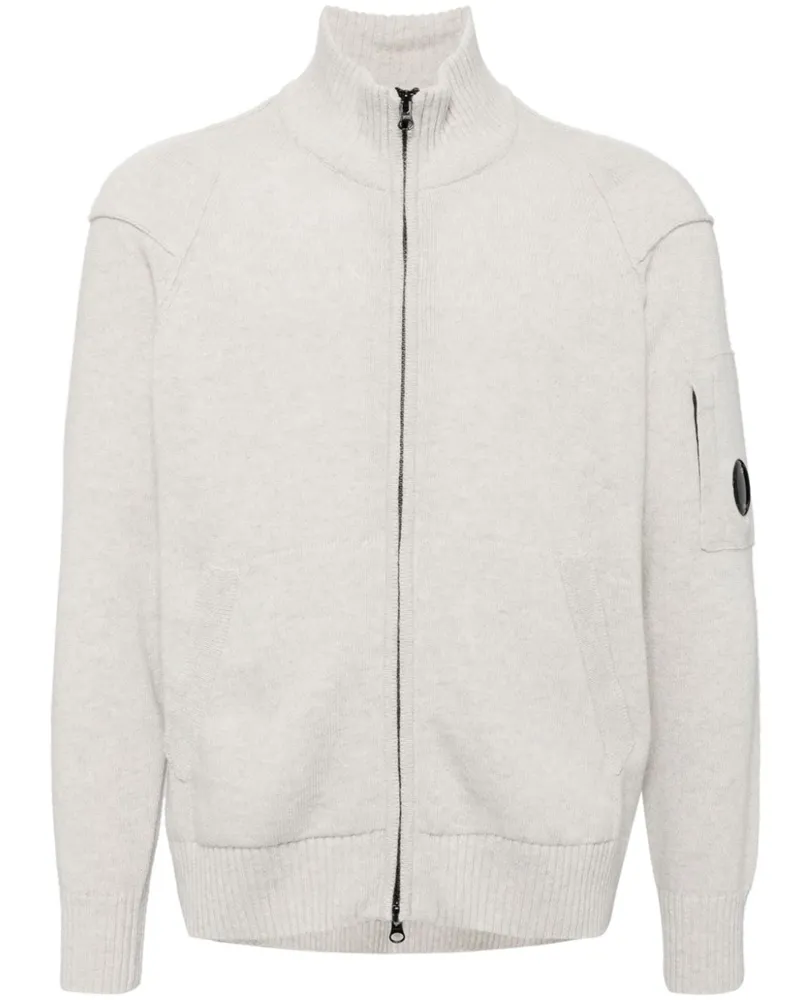 C.P. Company Waffelstrick-Cardigan mit Kapuze - Grau Grau