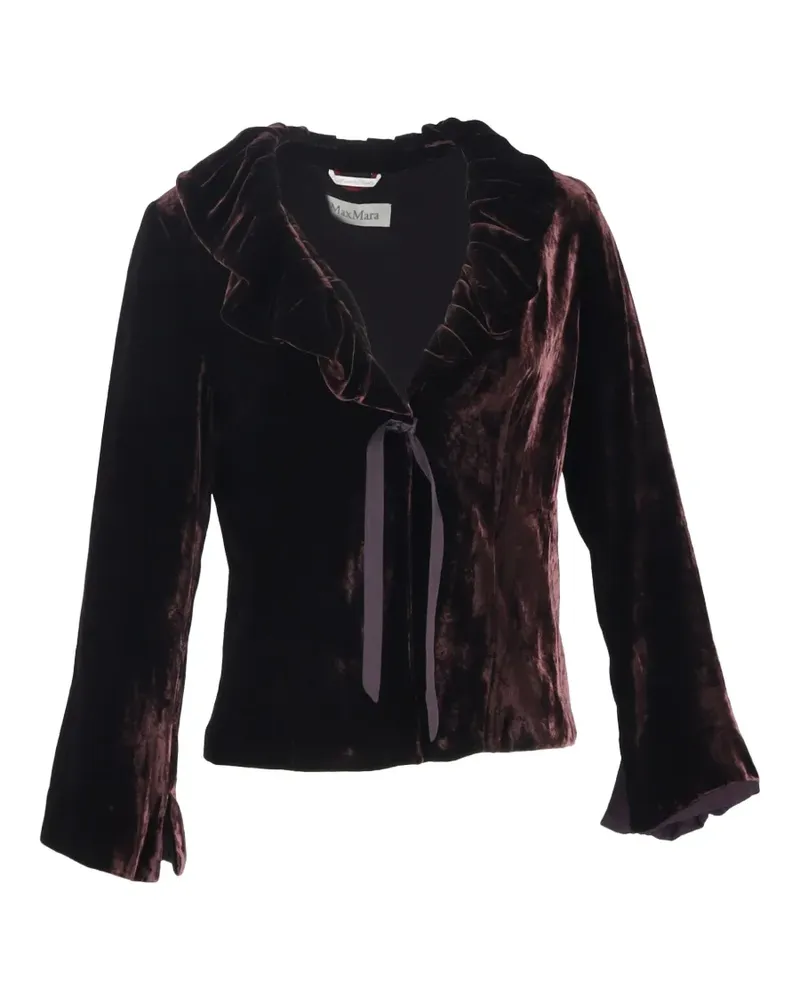 Max Mara Blazer mit Rüschenkragen - Rot Rot