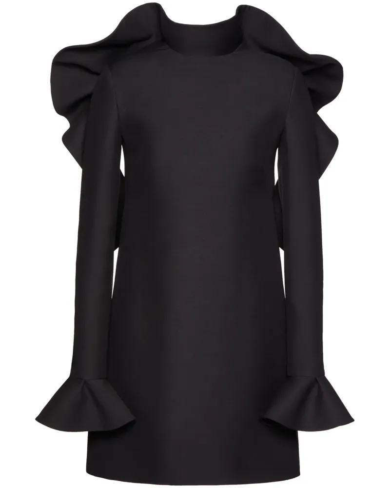 Valentino Garavani Crepe Couture Minikleid mit Rüschen - Schwarz Schwarz