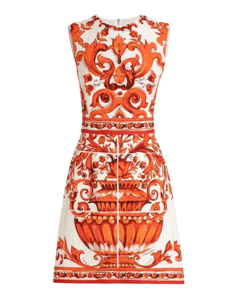 Dolce & Gabbana Kleid mit Majolica-Print - Nude Nude