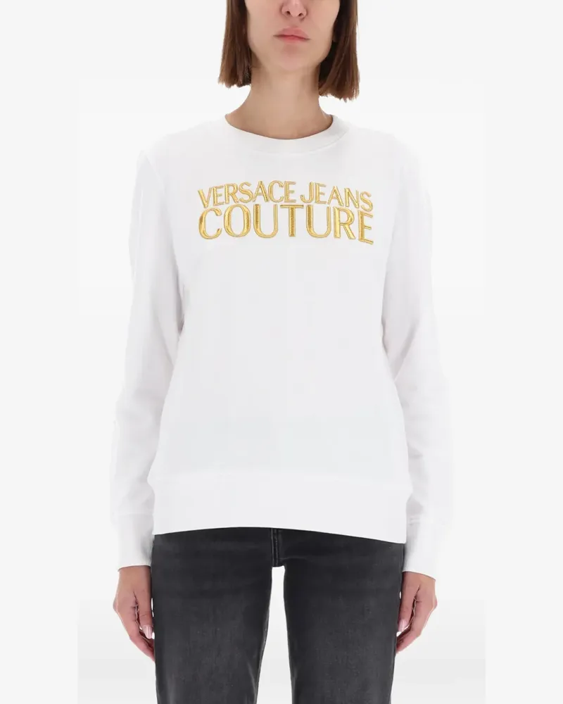 Versace Jeans logo-embroidered sweatshirt - Weiß Weiß