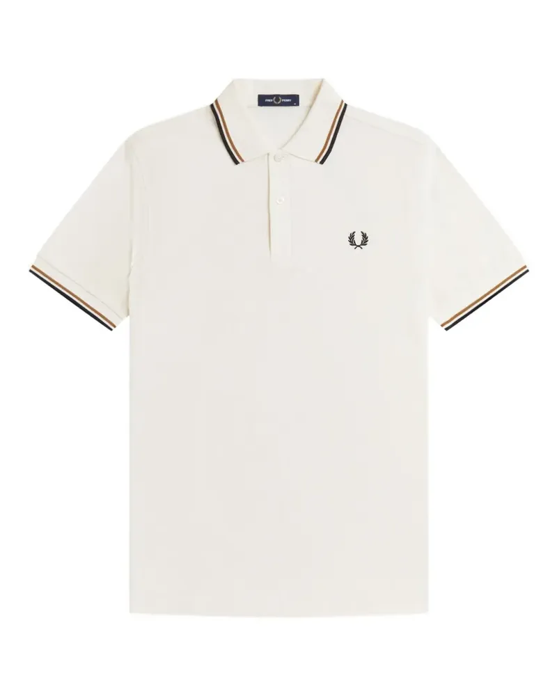 Fred Perry Poloshirt mit doppeltem Kontrastbesatz - Nude Nude