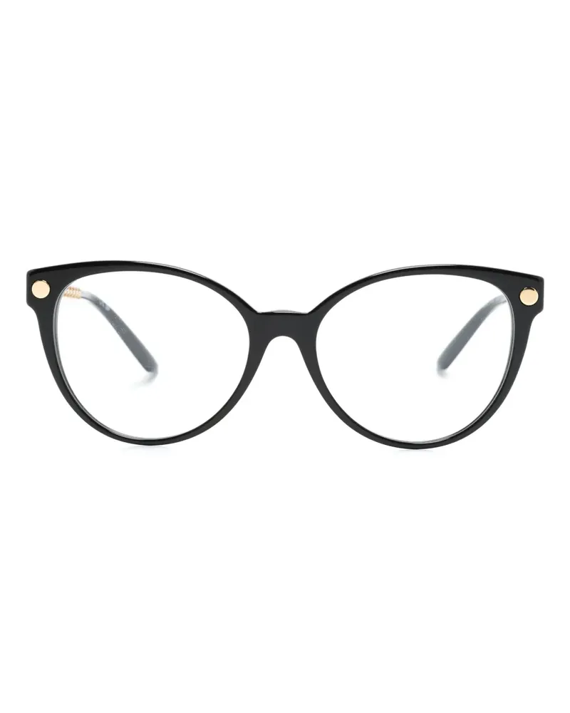 Versace Brille im Butterfly-Design mit Greca-Bügel - Schwarz Schwarz