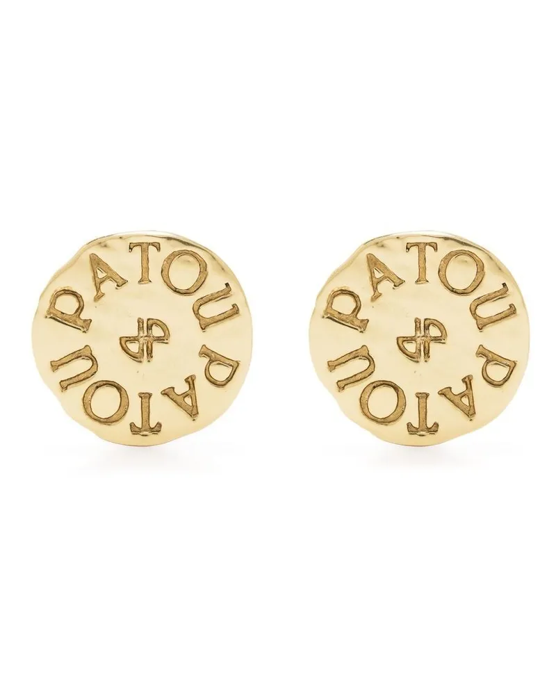 Patou Ohrringe mit Logo-Gravur - Gold Gold