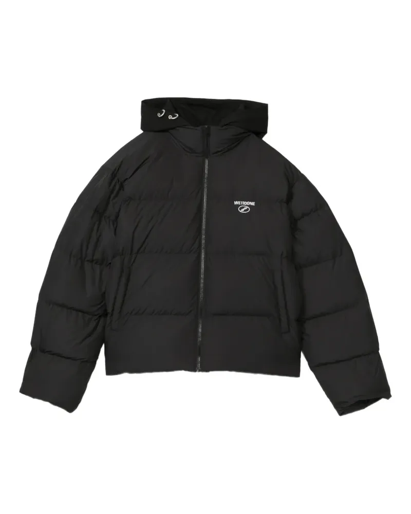 WE 11 DONE pierced puffer jacket - Schwarz Schwarz