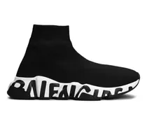 Speed Sneakers mit Logo - Schwarz