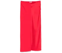 Midirock aus Satin - Rot