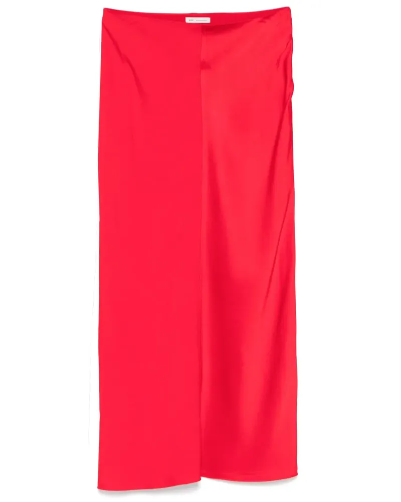 AMI Paris Midirock aus Satin - Rot Rot