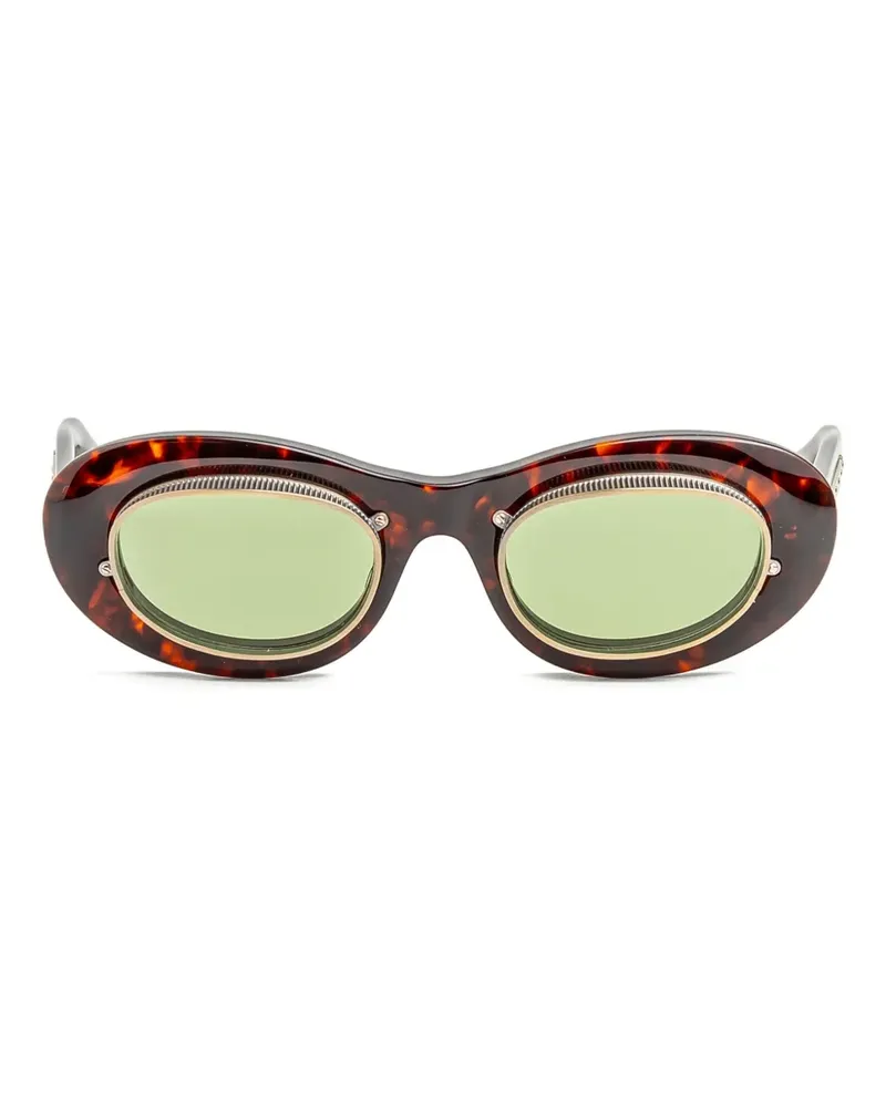 MATSUDA Sonnenbrille mit ovalem Gestell - Braun Braun