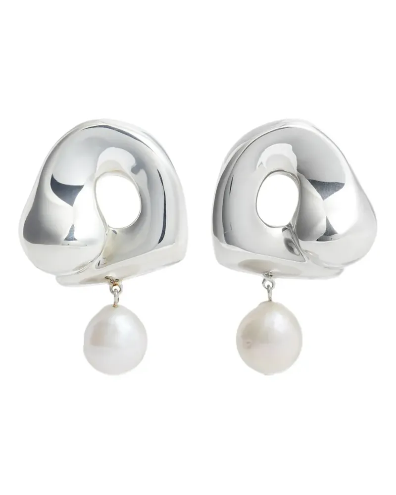 AGMES x Simone Bodmer-Turner large Sandra drop earrings - Silber Silber