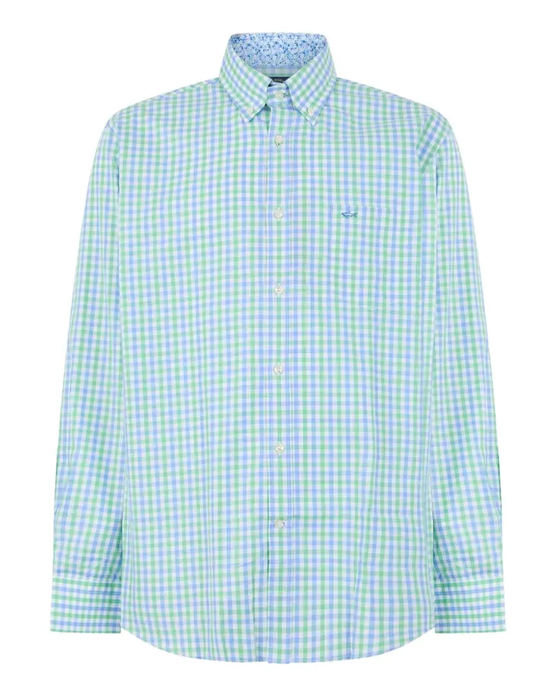 Paul & Shark checked long-sleeve shirt - Blau Blau
