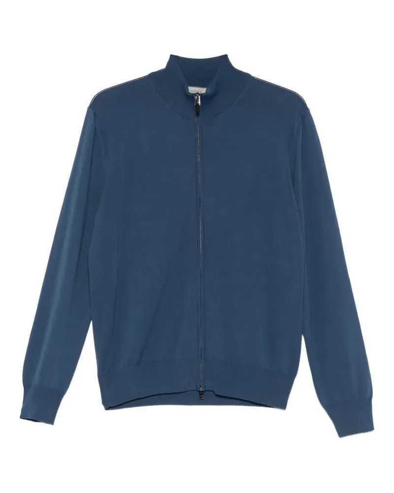 Canali Cardigan mit Reißverschluss - Blau Blau