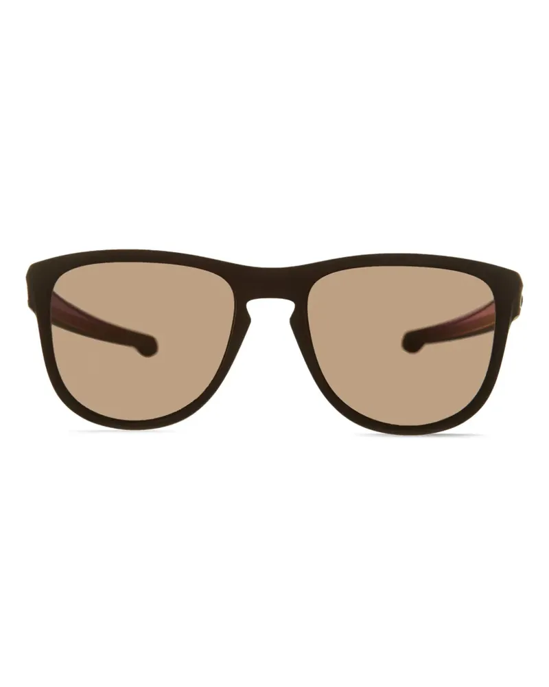Oakley Runde Sonnenbrille - Schwarz Schwarz