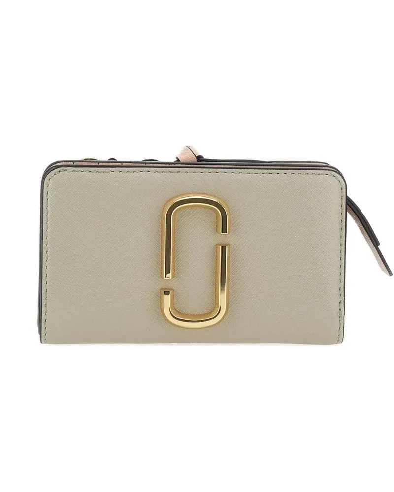 Marc Jacobs Compact Portemonnaie aus Leder - Grau Grau