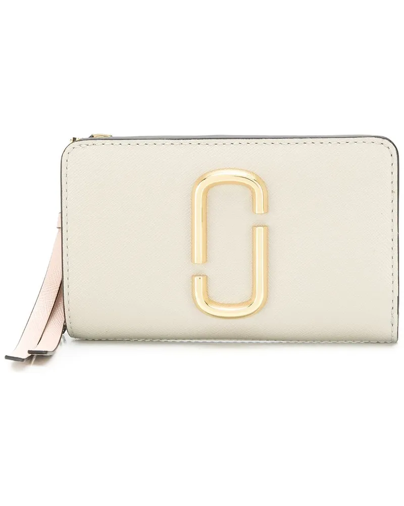 Marc Jacobs Compact Portemonnaie aus Leder Grau