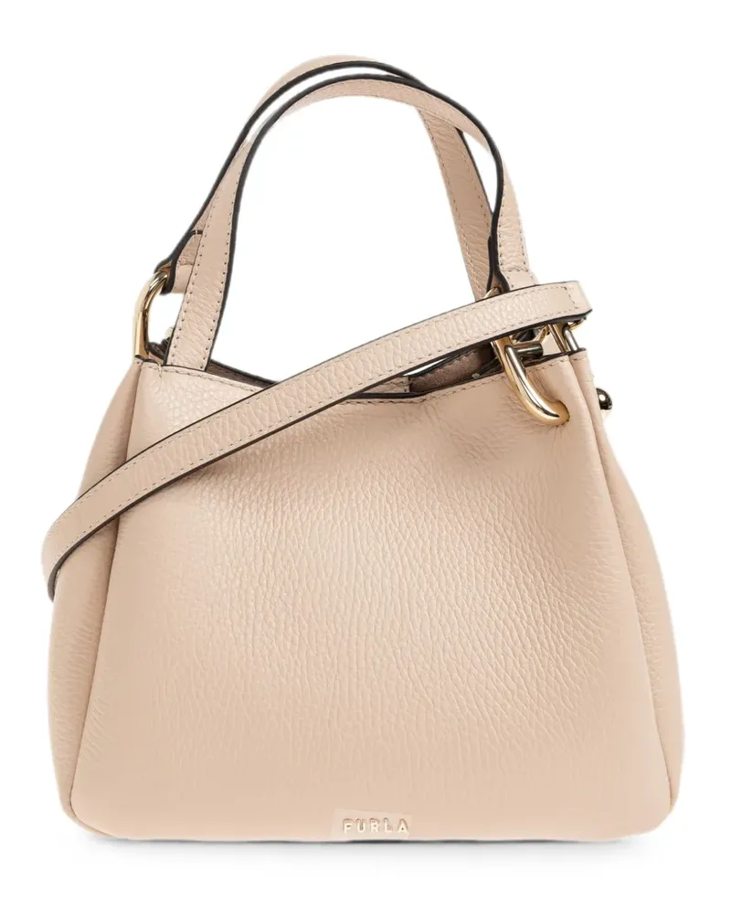 Furla Nuvola Tote Bag aus gekörntem Leder - Nude Nude