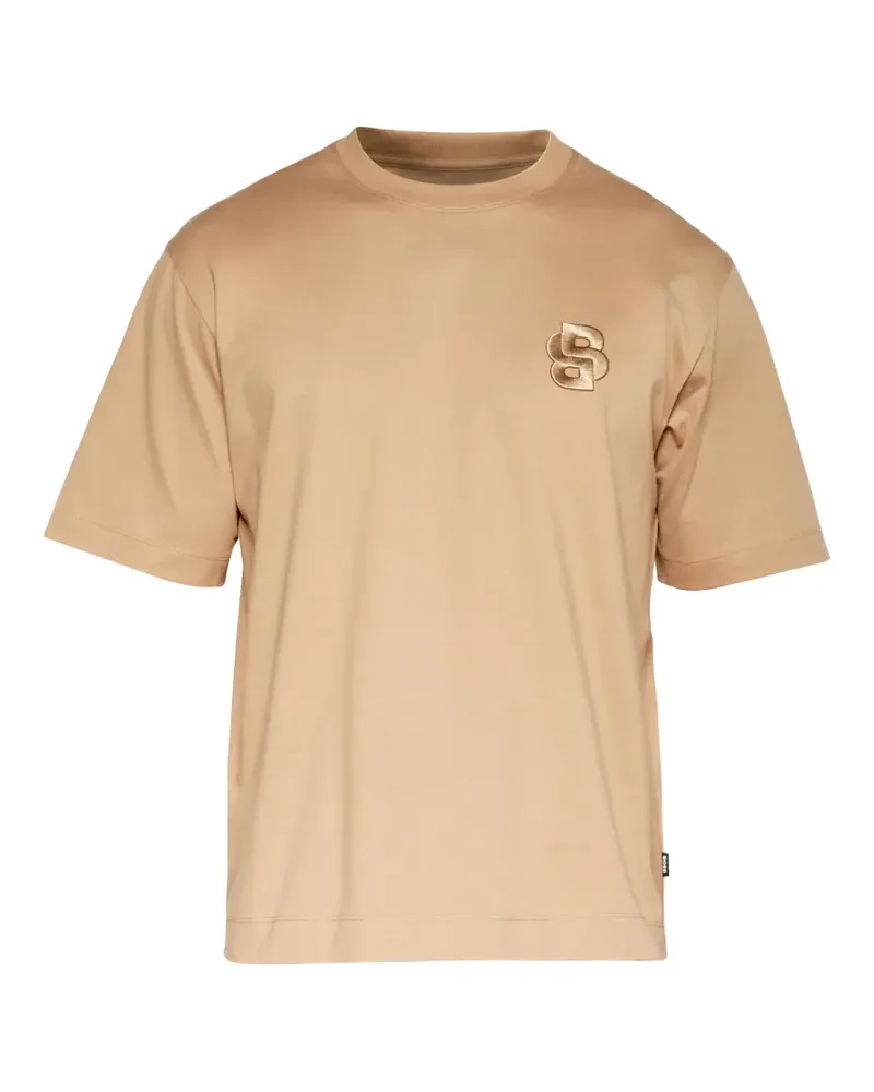 HUGO BOSS logo-patch T-shirt - Nude Nude