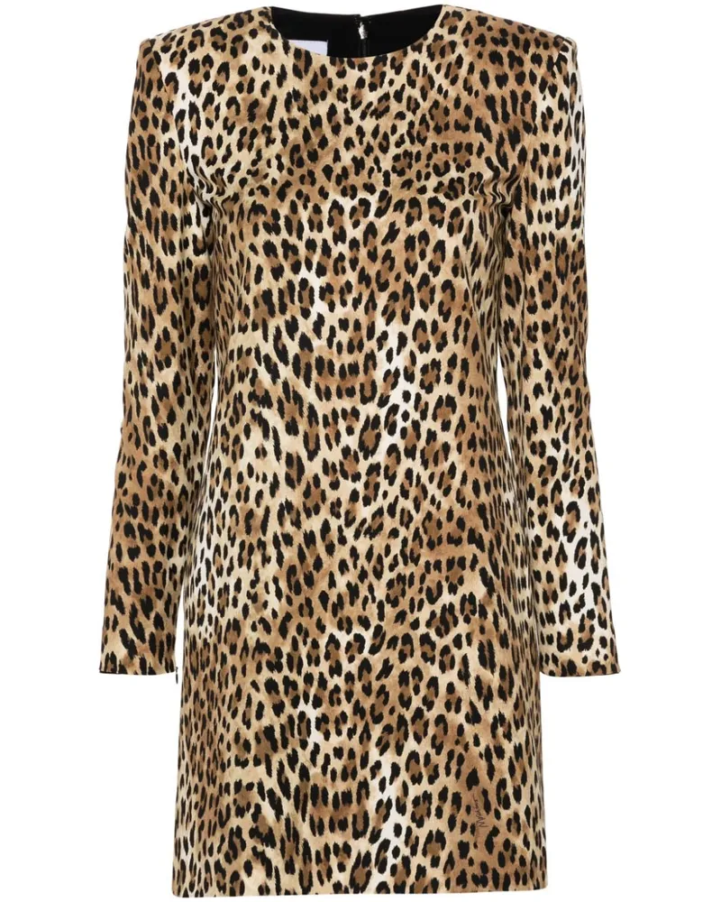 Moschino Minikleid mit Leoparden-Print - Braun Braun