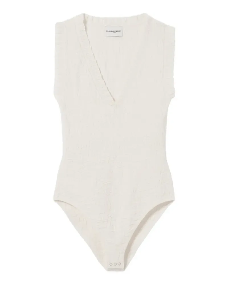 Claudie Pierlot Oberteil mit V-Ausschnitt - Nude Nude