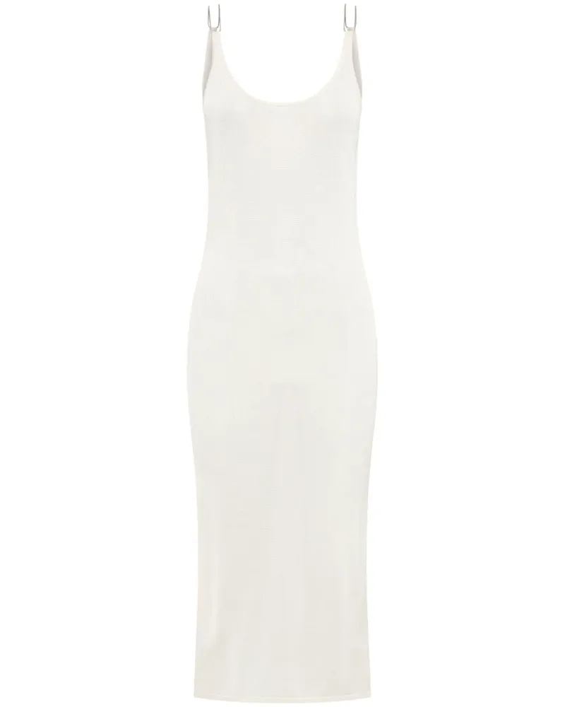 Dion Lee Semi-transparentes Midikleid mit offenem Rücken - Weiß Weiß