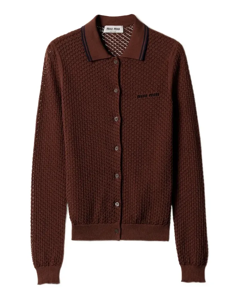 Miu Miu Cardigan aus Baumwolle - Braun Braun