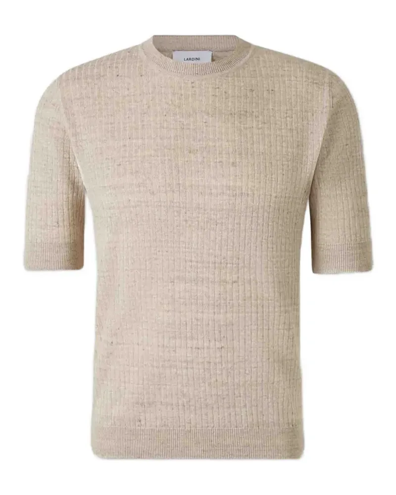 LARDINI T-Shirt aus geripptem Strick - Nude Nude
