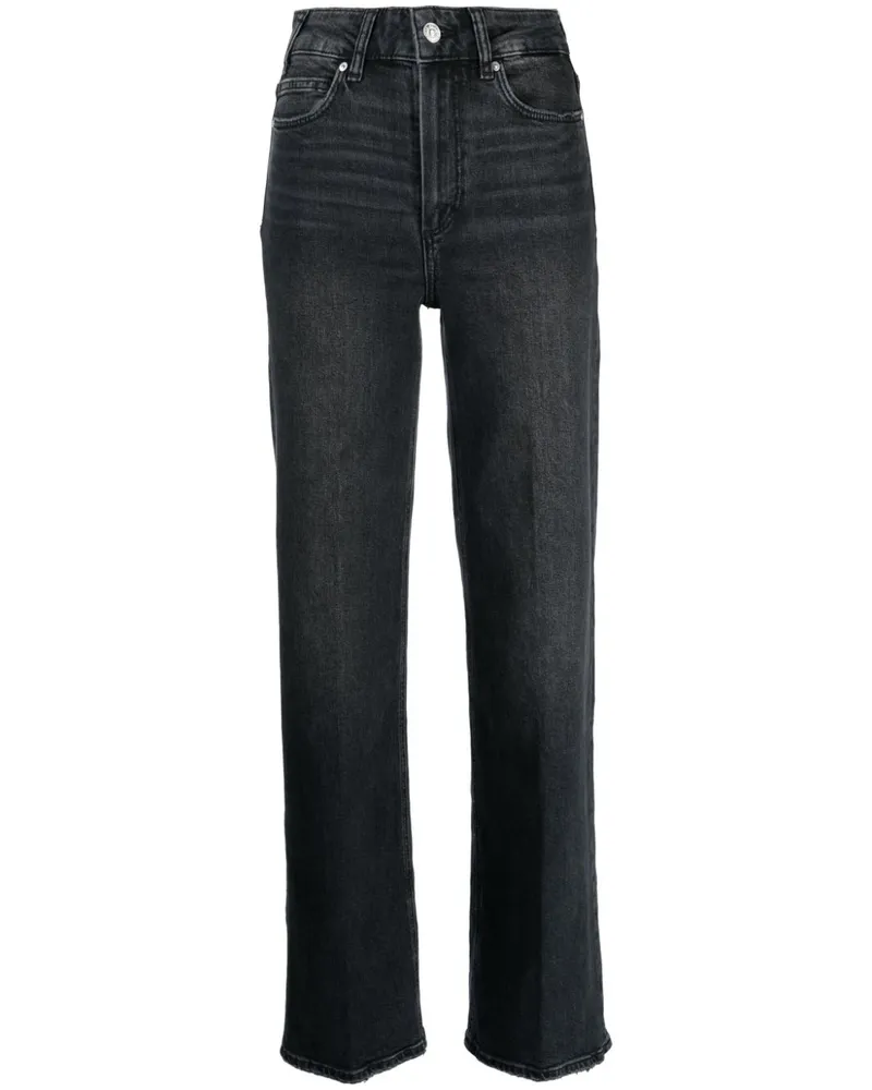 Paige Jeans mit weitem Bein - Schwarz Schwarz