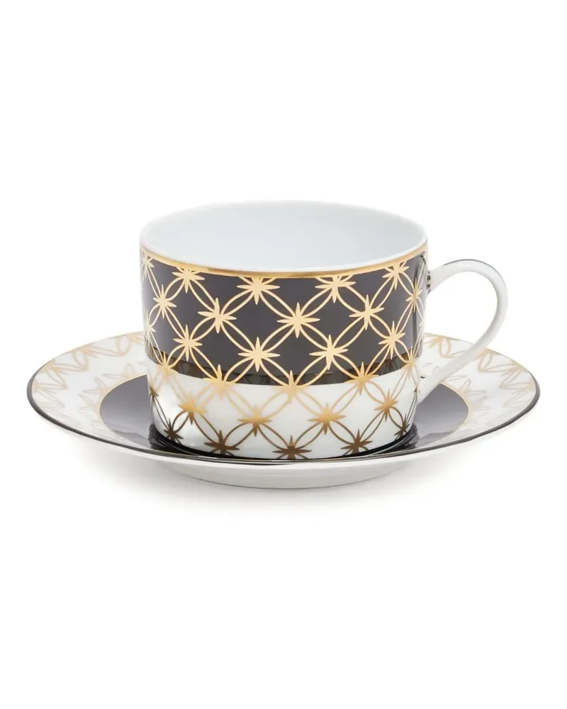 Pinto Paris Kyoto Teetasse und Untersetzer - Schwarz Schwarz