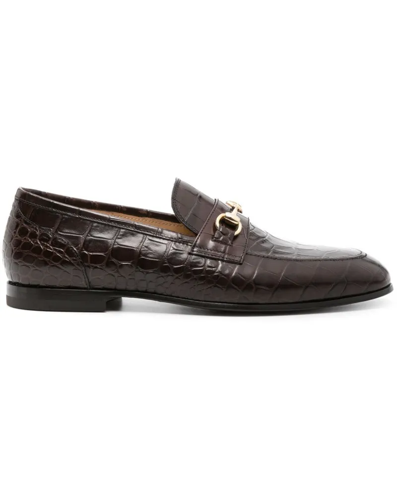 Scarosso Alessandro Loafer mit Kroko-Prägung - Braun Braun